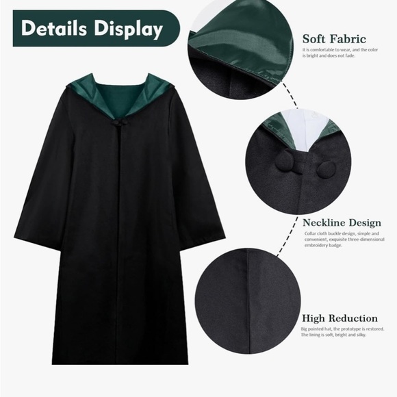 New in package magicians robe with green lining XL - Picture 3 of 4